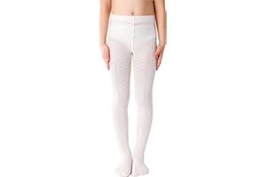 NOQ Mädchen Strumpfhose mit 3D-Effekt Muster Uni Tanz Gymnastik Fancy Outfit Little Princess