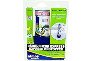 Atmos DÉBOUCHEUR Express SPÉCIAL ÉVIERS ET LAVABOS - ATMOSPOWER. Senteur citron.