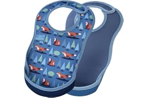 Bibetta Feeding Bibs for Babies 2 Pack - Ultrabib Baby Bib with Pocket
