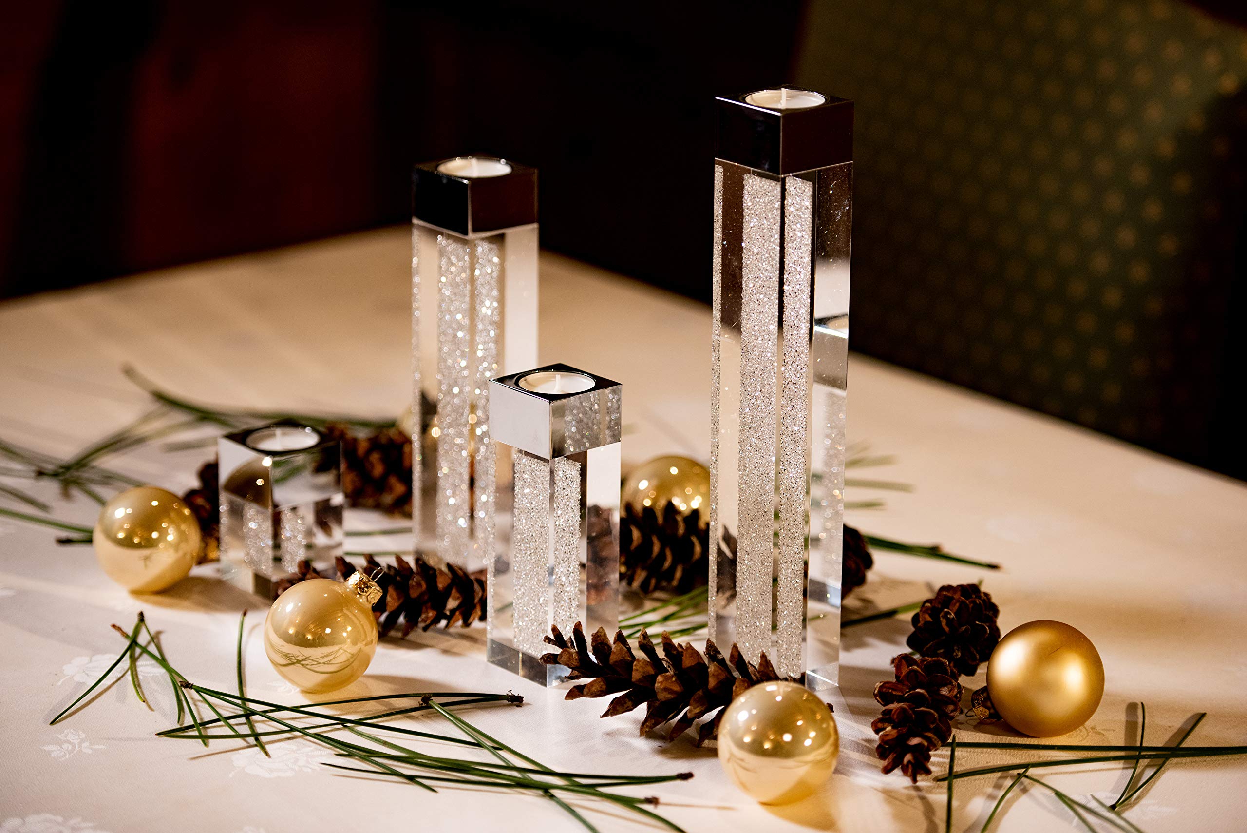 Implexions By Connexion Moderno Porta Lumino Mini A Pilone Con Cristalli Swarovski Elementsdecorazione Speciale O Centrotavola