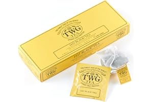 TWG Tea | 1837 Black Tea | Tè Nero | Frutta e Fiori | 15 Bustine di Tè in Cotone Cucite a Mano | Set Regalo