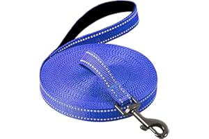 Demigreat Schleppleine für Hunde, 3m / 5m / 10m / 15m / 20m Robuste Lange Hundeleine Reflektierend Trainingsleine mit Gepolsterter Griff und handschlaufe, Ausbildungsleine für Kleine bis Große Hunde
