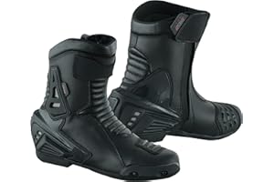 MCW Gear REAL LEATHER MOTORBIKE RACING BOOTS - Experience the Ultimate Riding with MOTORCYCLE HIGH TECH MENS SHORT SPORTS SHOES