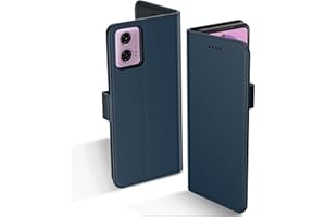 Aiziki Etui na telefon komórkowy Motorola G24, etui ze skóry RFID, składane, etui ochronne, portfel, etui z klapką [funkcja stojaka] [przegródki na karty], kompatybilne z Motorola G24, niebieskie