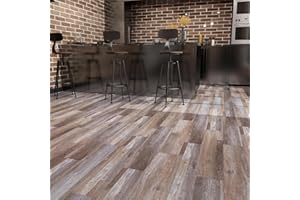 FLOREXP Vinyl Flooring - Lino Flooring,Peel & Stick Floor Tiles Self Adhesive Floor Tiles,2mm 36pcs Waterproof for Kitchen Living Room Floor Plank(5.02m²,Oak Block)