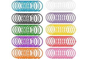Wenrescry 100 Anelli in metallo, Anelli rilegatura,30 mm anelli per rilegatura, multicolore per album fotografici, album fotografici, album e mensole memo