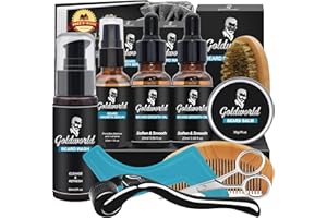 GOLDWORLD Kit de soins de barbe pour homme (coffret barbe homme)
