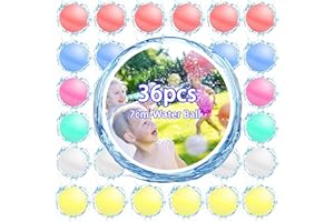 VEEKAY 36 Stück Wasserbomben Wiederverwendbar,Nachfüllbare Wasserbomben,Schnell Befüllbare Silikon Wasserball,Magic Splashy Balls,Silikon Wasserbomben,Eine Sekunde Schnellfüller Wasserbomben