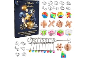 ILINKER Brain Teaser Advent Calendar 2023 for Kids Adults, Metal Wire Puzzle Christmas Countdown Calendar 24 Days of Surprise Gift for Girls Boys Teens Adults Challenge