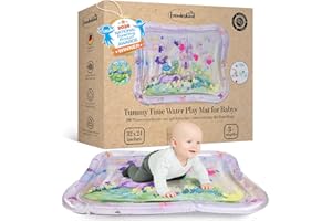 Freudeskind TummyTime Water Mat XXL by, Baby Water Play Mat, 100% Phthalates & BPA Free from 0, 3, 6 or 9 to 24 Months, Sensory Montessori Play Mat, Baby Toy Tummy Position