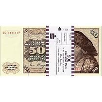 10 X 50 Deutsche Mark Geldscheine (Reproduktion) – Aus 1980, Mit Banderole, Originalgetreue Nachbildung Auf Hochwertigem Papier