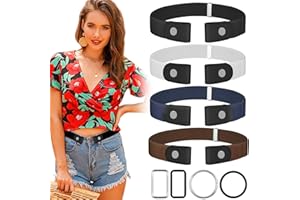 SEOIMU Ceinture Femme Homme, Ceinture sans Boucle Femme, Ceinture Elastique Réglable, Dégagement Rapide No Buckle Belt, Ceintures Femme Invisible pour Jeans, Pantalon, Robe