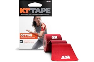 KT Tape Original 20 Strip Ruban de kinésiologie prédécoupé en Coton Mixte