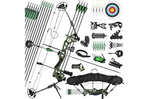 ZSHJGJR Compoundbow Set 25-60 lbs Adjustable Archery Bow and arrow Set Compound bow kit Compound bows for adults Compound bow accessories RH LH