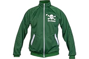 JL SPORT St. Pauli Green Ultras Skull Kult Crossbones Punk Activist Jacket Football Tracksuit Top