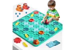 burgkidz Juegos de Mesa Stem Juguetes Logica Ninos, Gran Tamaño 56 x 56CM Gran Tablero Laberinto Lógico Rompecabezas para Multijugador y Familia, Regalos de Cumpleaños Educativos 4 5 6 7 8 años