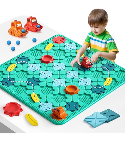 Gioco Da Tavolo Logical Road Builder Per Bambini 4+ Anni - Puzzle Labirinto Montessori 57x57 - 4