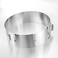 Tortenring – Edelstahl, 7,5cm hoch – Made in Germany Tortenring verstellbar, Klammern zum Fixieren – mit dem Springform…