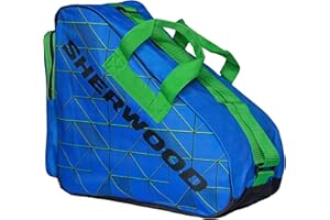 SHER-WOOD Sherwood Sac à Patins à Glace pour Adultes et Enfants, idéal pour Patins à roulettes et Patins à Glace (Blueline)