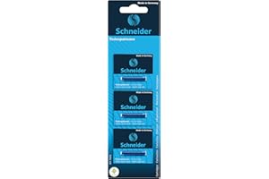 Schneider Schreibgeräte Wkład atramentowy do pióra wiecznego i pióra kulkowego, królewski błękit, 3 x 6ER