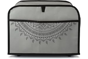 kwmobile Cover Protettiva Compatibile con Tostapane 2 fette - Copertina Antipolvere Tostapane - Custodia Sole Indiano 19 x 20,3 x 28 cm