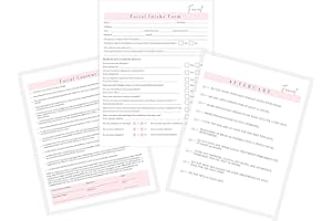 LASHICORN Facial Consent Form, Intake Form, Aftercare Form | 75 Pack | 8.5x11" inch Paper Size Form | 25 Consent Forms, 25 Client Intake Forms, 25 Aftercare Forms
