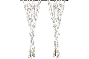 TupTam Tende con Bracciali per Camerette per Bambini 2 pz, Leone/foglie/beige, c. 155x95 cm