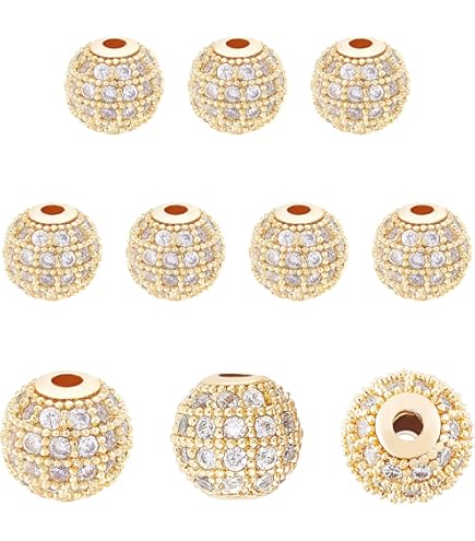 SUNNYCLUE 1 Boîte De 50 Perles Européennes à Grand Trou De 5