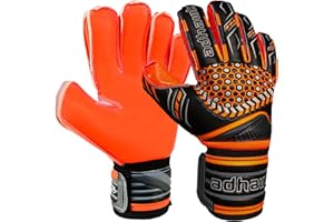 Adhawk Goalkeeper Gloves - Premium Quality Latex Palm with Finger Spine Protection & Double Layer Wristband - Premium Designed Goalie Gloves for Kids, Youth and Adult