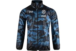 SSC NAPOLI Giacca Antivento, EA7 Prodotto Ufficiale, Softshell Calcio 2024/2025