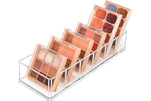 JessLab Organizer do Szuflad, 6-Komorowy Akrylu Organizer do Makijażu Przechowywania Kosmetyków Ekspozycyjne Biżuterii na Biurko Szafa Łazienka Próżnośći Blat, Przezroczysty