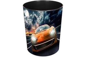 Läufer 26663, cestino per la carta con motivo cane colorato, 13 litri, perfetto per la cameretta dei bambini, rotondo Auto da corsa. Automobile da corsa