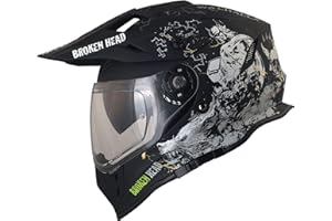 ‎BROKEN HEAD Broken Head Fullgas Viking VX2 Motocross-Helm - Enduro Cross-Helm mit Visier und Sonnenblende