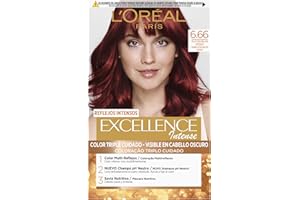 L'Oreal Paris Excellence Intense Coloración, Tono: 6,66 Rojo Escarlata Intenso