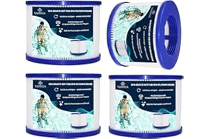 YANHUA Filter cartuschen für aufblasbares Spa, Filtre Spa Intelligent 76 X 100 mm, Accessoires Spa, Filtre Spa pour Aquaparx, Filtre à lamelles pour Piscine, Durable (4pcs)