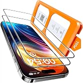 TOCOL Screen Protector for iPhone 16, Bubble Free | Easy installation, 9H tempered glass, military-grade protection, anti-fin