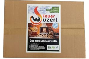 Feuerwuzerl® från Bayern – trätändare, kamintändare, grilltändare, ugnständare – CO2 neutral tillverkad – 100 % ekologiskt – slagen och bearbetad i Bayern (vikt: 2,5 kg)