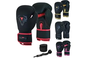 Islero EVO Fitness Guanti da boxe neri opachi da uomo Sacco da boxe donna rosa MMA Muay Thai arti marziali Kick Boxing Sparring Allenamento Guanti da combattimento con impacchi per le mani