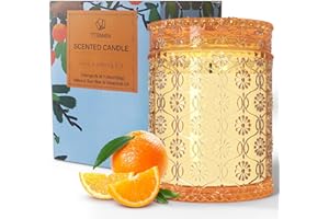 TTRWIN Duftkerze im Glas, Duft Orange, 200g Kerze aus Natürlichem Sojawachs, 50 Stunden Brenndauer, Helfen Zum Entspannen, Geschenk für Frauen, Dekoration für Weihnachten, Geburtstag, Muttertag
