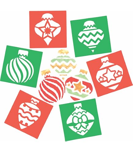 Pochoirs Flocons De Neige Réutilisables - Lot De 8 Pour Décorations De Noël Enfants | Motifs Bleu Clair & Foncé