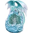 Nemesis Now Northern Lights White Dragon & Crystal W/LED 20.5cm, Resin, White, Cast in the Finest Resin, Expertly Hand-Painted