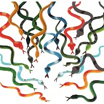 24 Serpents En Plastique Réalistes - Jouets Animaux Jungle - Pour Décoration Fête, éducation, Farces - Couleurs Assorties