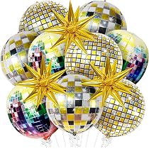 12 Stück Discokugel-Ballons – 22 Zoll Glitzernde Disco-Deko Für Partys, Geburtstag, 70er Jahre & Karaoke