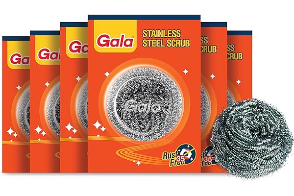 Gala Steel Scrubber Combo Set (Pack of 6)