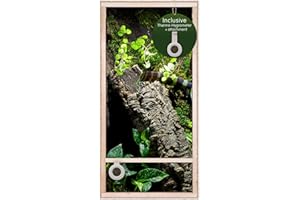 REPITERRA Terrario in legno, 60 x 120 x 60 cm, ventilato lateralmente e ventilato sul soffitto, per rettili come i camaleonti