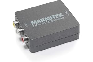 Marmitek RCA a HDMI Conversor Connect AH31-1080p Full HD - No Se Requiere Software - Compuesto - SCART - PAL - NTSC - Adaptador AV HDMI - Conecte Dispositivos Antiguos a Televisores Nuevos