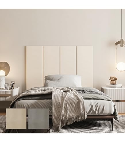 4 Pannelli Imbottiti 40x20 Cm | Protezione Anturto Per Pareti | Morbida Spugna Alta Densit&agrave; | Autoadesivo | Per Camerette, Uffici, Studio (Bianco)