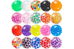 FIDWOD Stress Ball Fidget Toys for Kids: Party Bag Fillers Sensory Gifts Pack - Squishy Balls with Water Beads - Stocking Stuffers Anxiety Relief Set for Autism Boys Girls 20 PCS