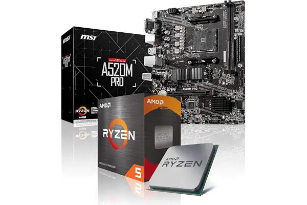 Memory PC Upgrade-Kit Ryzen 5 5500 6X 3.6 GHz, A520M Pro, Completamente montado + actualización de bios + Probado