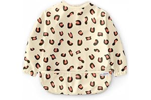 Nombear ® Lätzchen für Baby mit Ärmel - Abwaschbare Lätzchen mit Ärmeln, Wasserdichtes Baby Lätzchen für Baby Essen, Ganzkörper Lätzchen für Baby, Ärmellätzchen für Baby, Beikost Baby Zubehör